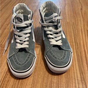 Vans Gray/Blue High-Top Skate Sneakers